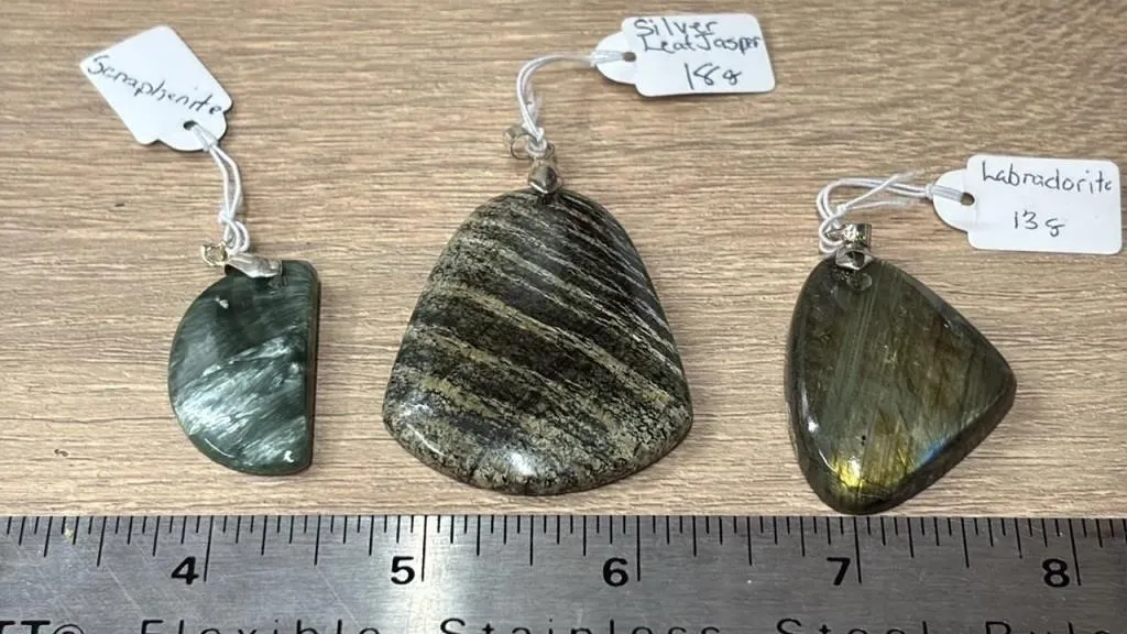 3 Stone Pendants. *SC