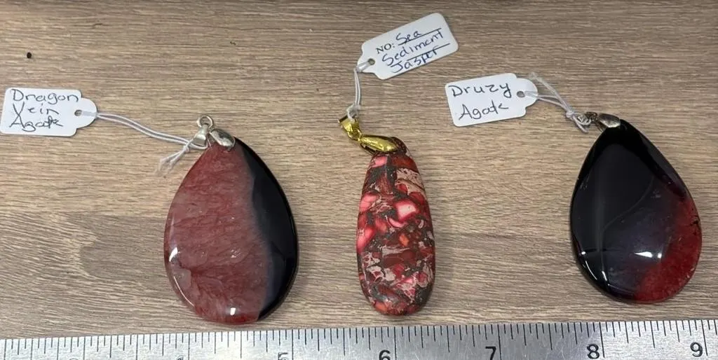 3 Stone Pendants. *SC