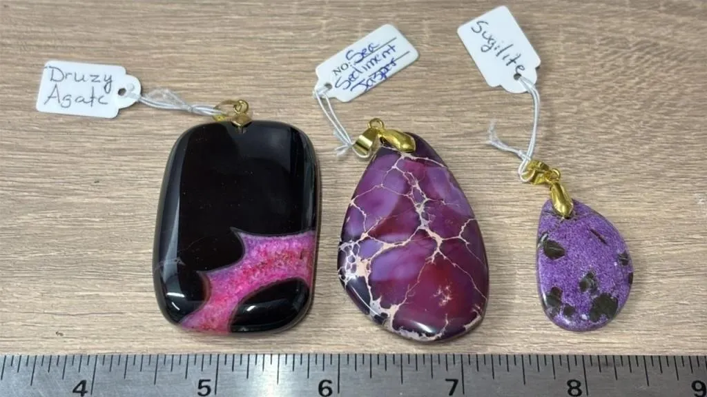 3 Stone Pendants. *SC