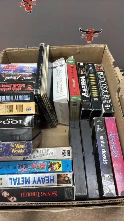 Box of Asst. VHS & CD�S.