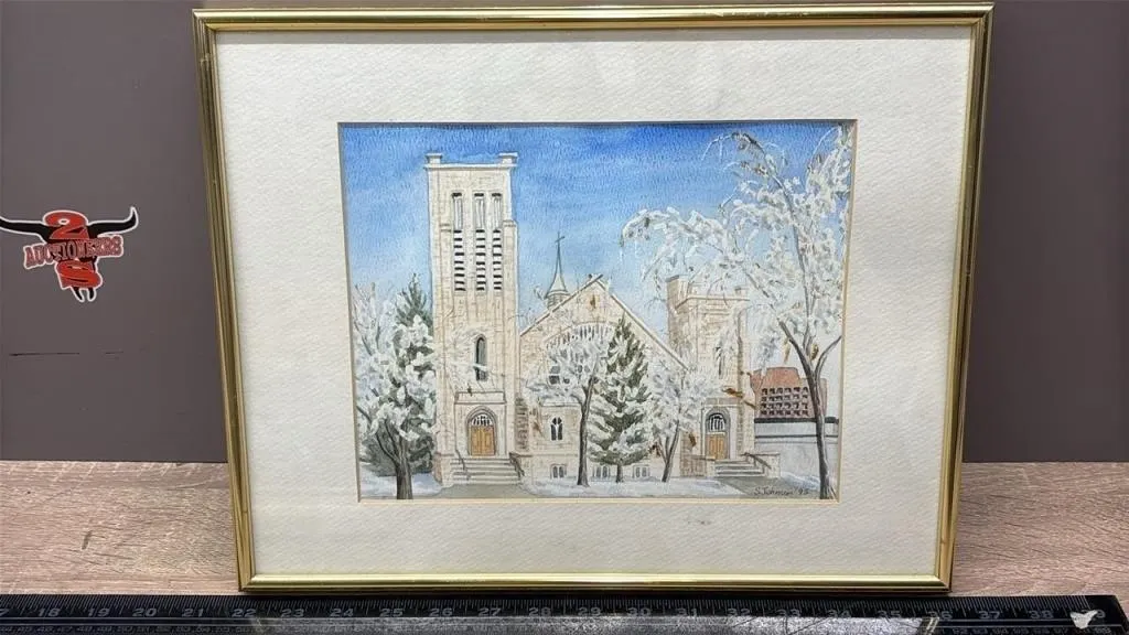 Framed Watercolour Signed By S. Johnson.