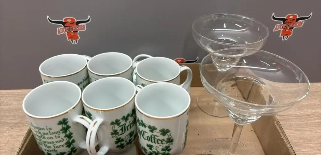 Irish Coffee Mug & Daiquiri Glasses. *NO SHIPPING
