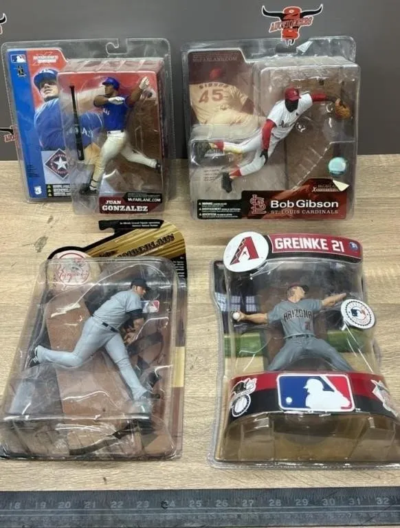 4 Asst. Baseball Figures.