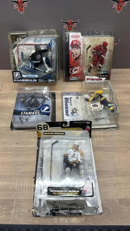 5 Asst. Hockey Figures. Opened Boxes.