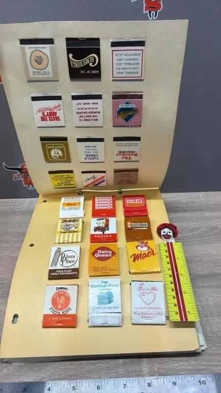 6 Page Binder Full of Vintage Restaurant