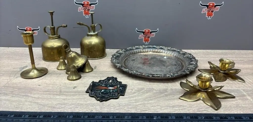 Brass Candle Holders, Wind Chim, Etc. *NO SHIPPING
