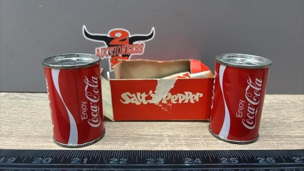 Vintage Coca-Cola Tin Salt & Pepper Shakers. Some