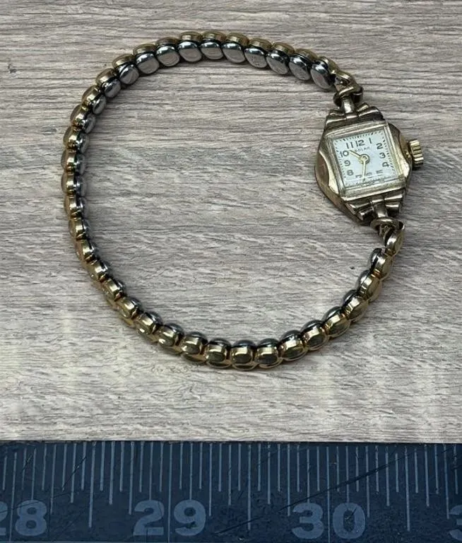 Liberty 10K GF Solar Ladies Stretchy Band Watch.