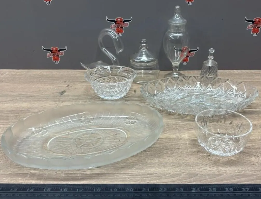 Glass Candy Dishes, Bell, Etc. *NO SHIPPING