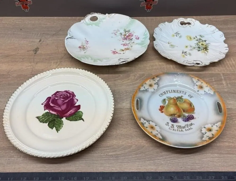 4 Asst. Decorative Plates. *NO SHIPPING