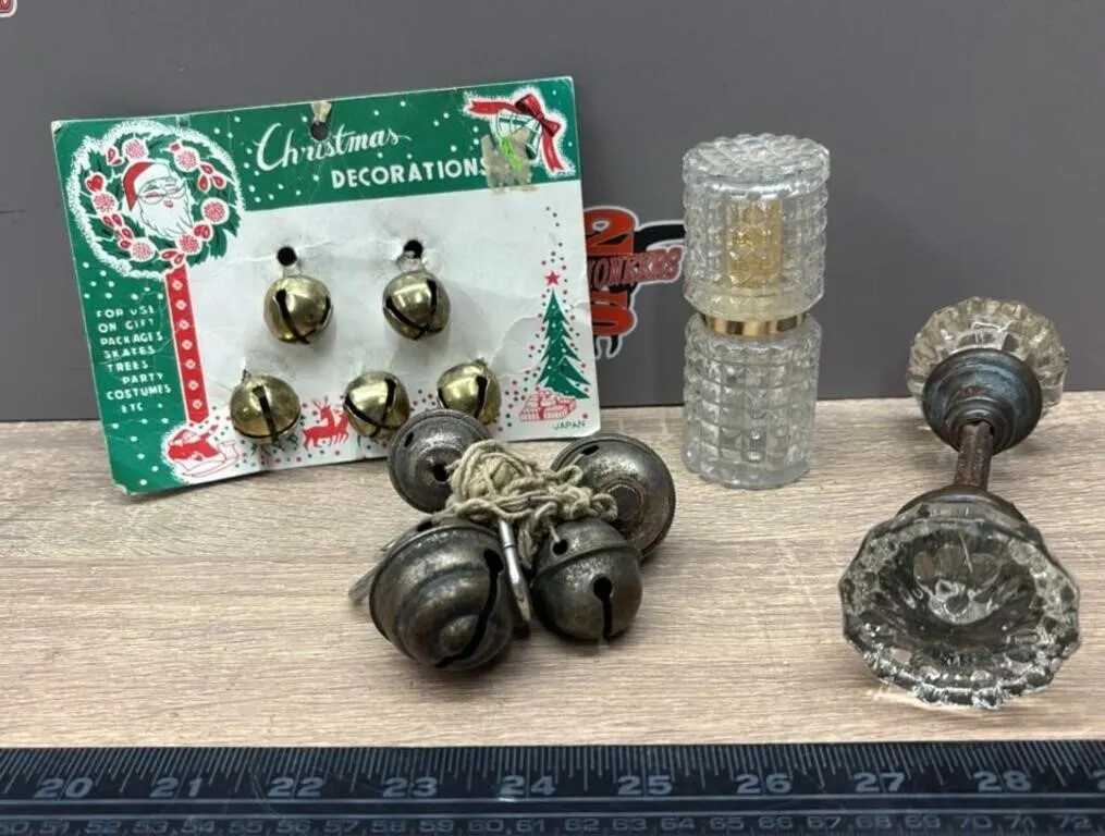 Vintage Bells, Glass Door Knob, Etc.