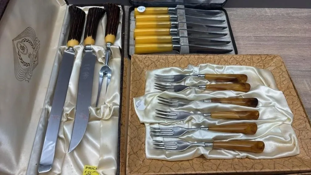3 Vintage Sets of Asst. Silverware