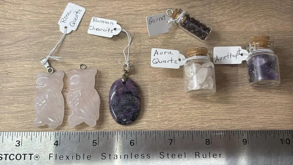6 Crystal Pendants. *SC