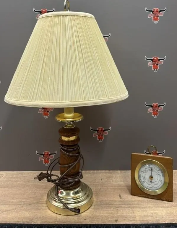 24� Table Lamp & Barometer. *NO SHIPPING