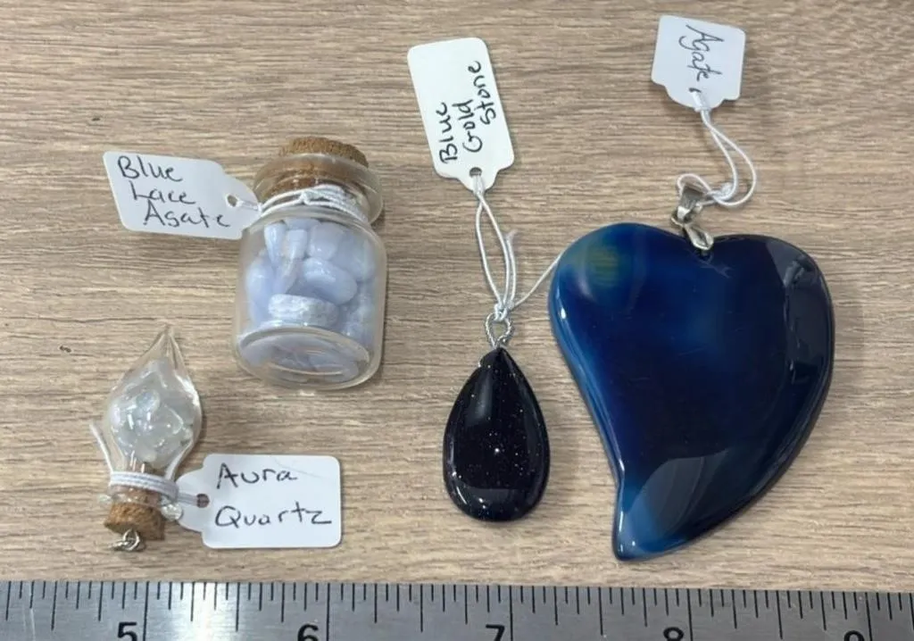 4 Crystal Pendants. *SC