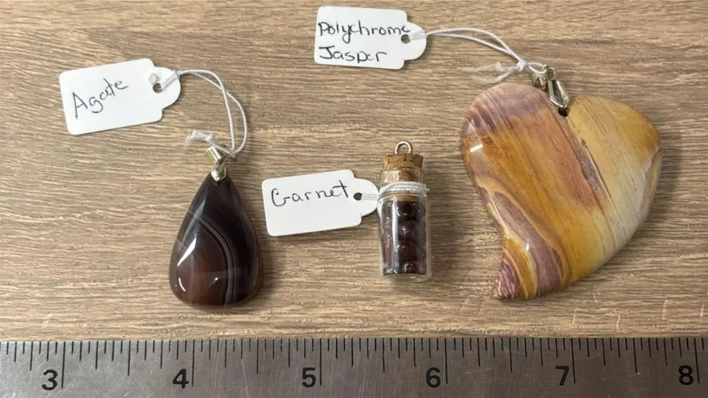 3 Crystal Pendants. *SC