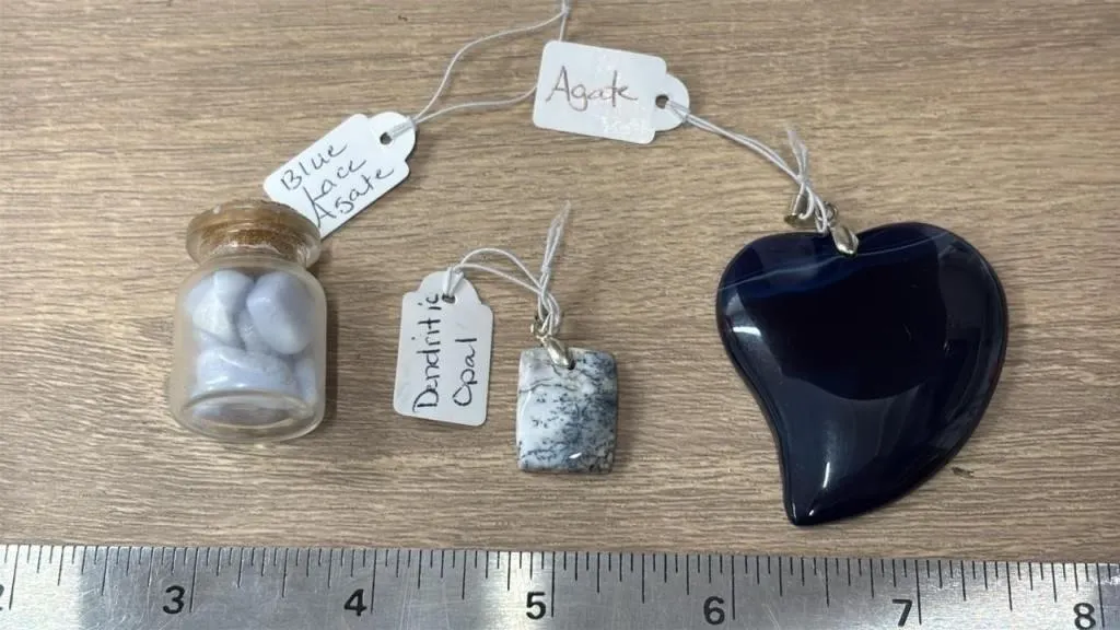 3 Crystal Pendants. *SC