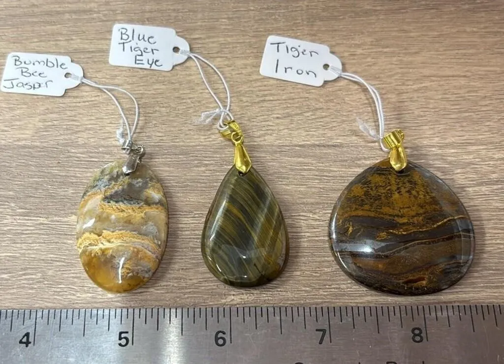 3 Crystal Pendants. *SC