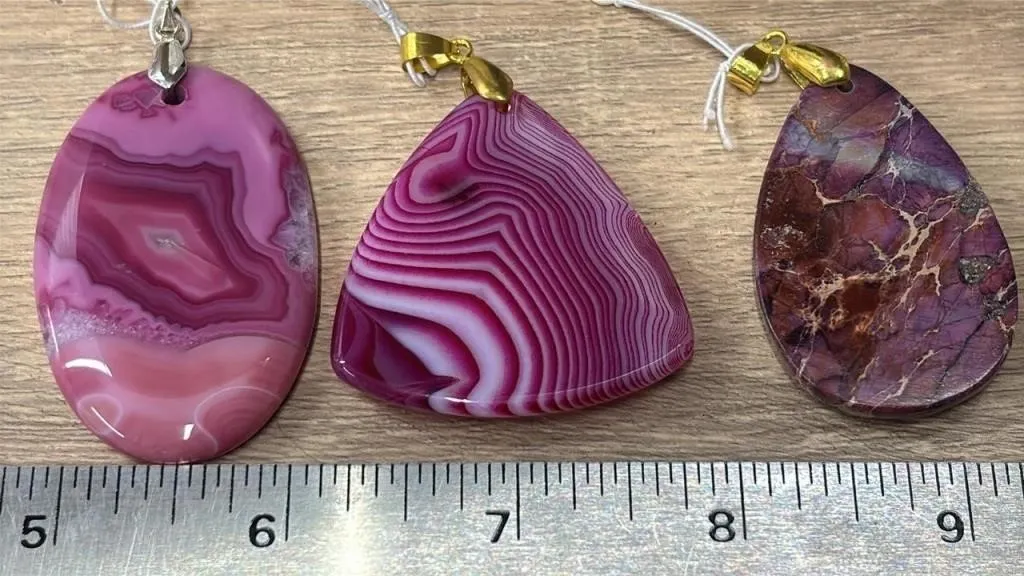 3 Crystal Pendants. *SC