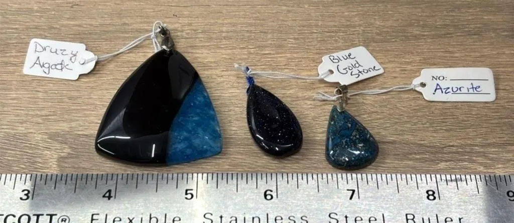 3 Crystal Pendants. *SC