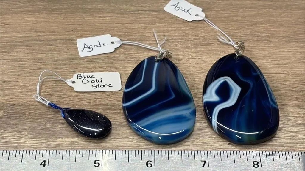 3 Crystal Pendants. *SC