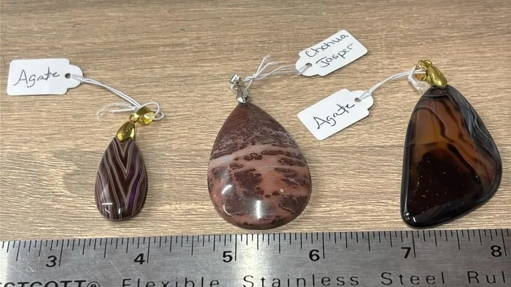 3 Crystal Pendants. *SC