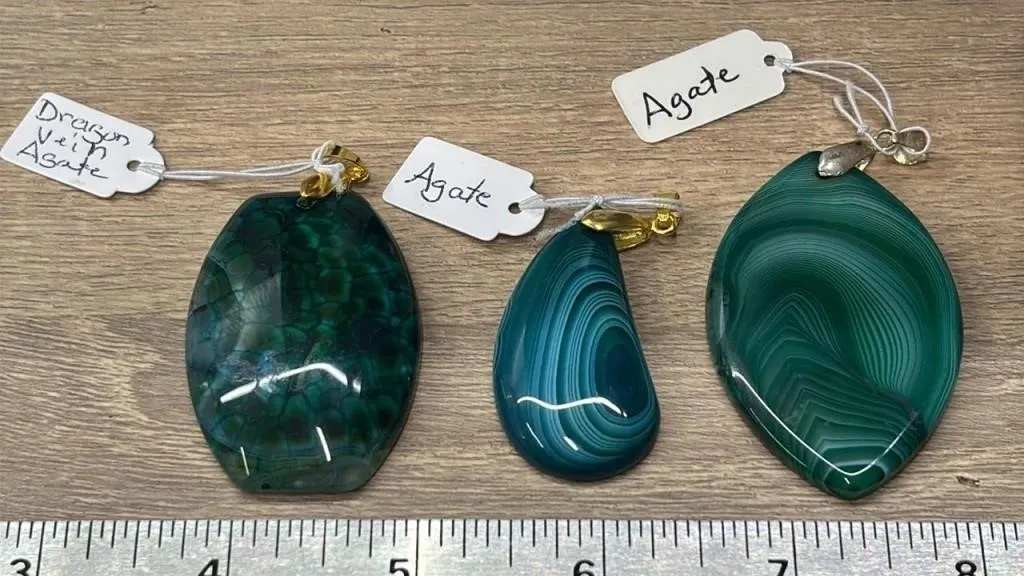 3 Crystal Pendants. *SC