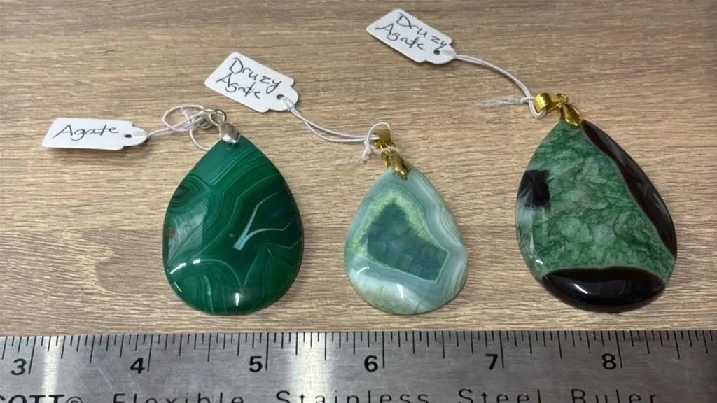 3 Crystal Pendants. *SC
