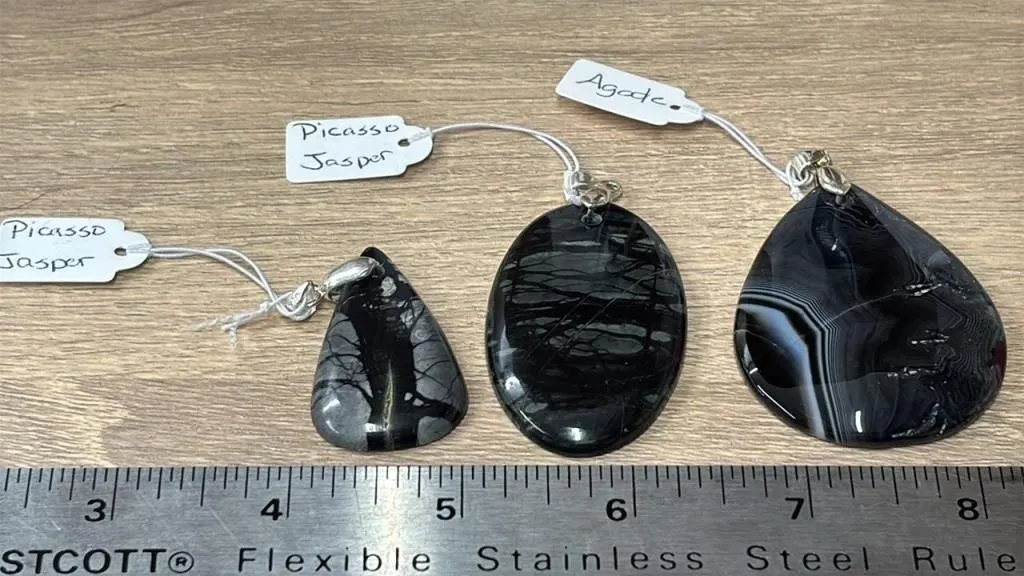 3 Crystal Pendants. *SC