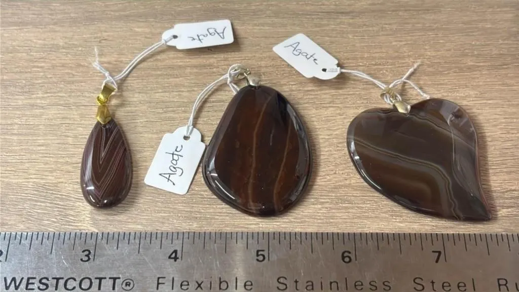 3 Crystal Pendants. *SC