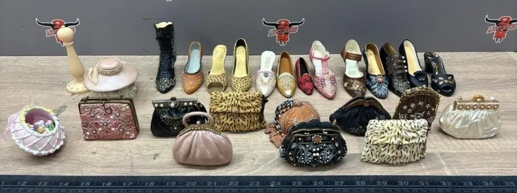 26PC Decorative Collectible Shoes & Handbags.