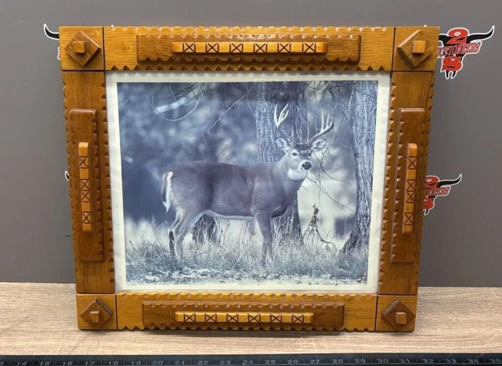 Wooden Framed Tramp Art 16�Wx12�H.