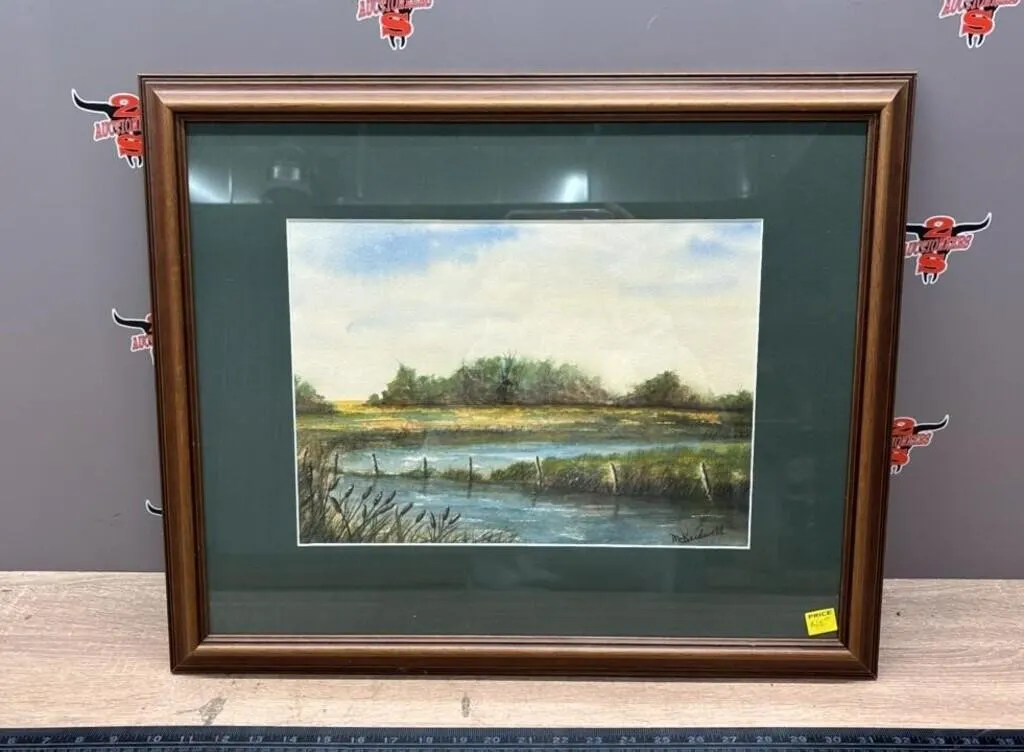 Framed Painting By M.Keedwell 22�Wx18�H.