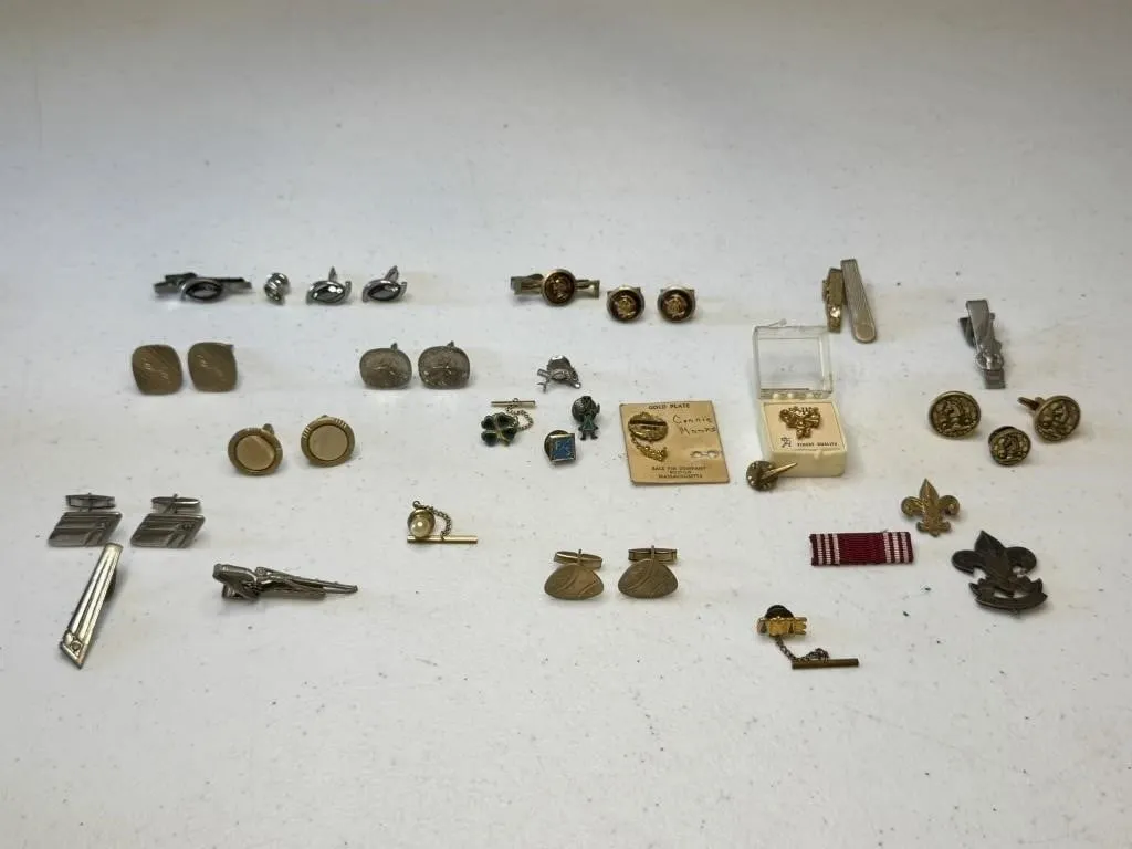 Vintage Cuff Links, Pins & Tie Tacks