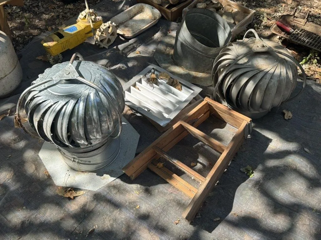 Wind Turbine Vents, Duct Fitting & Step Stool
