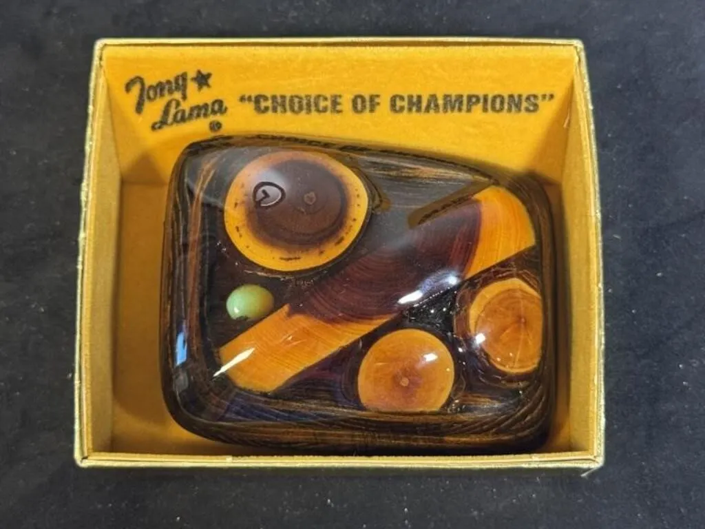 Tony Lama Wood Resin Belt Buckle