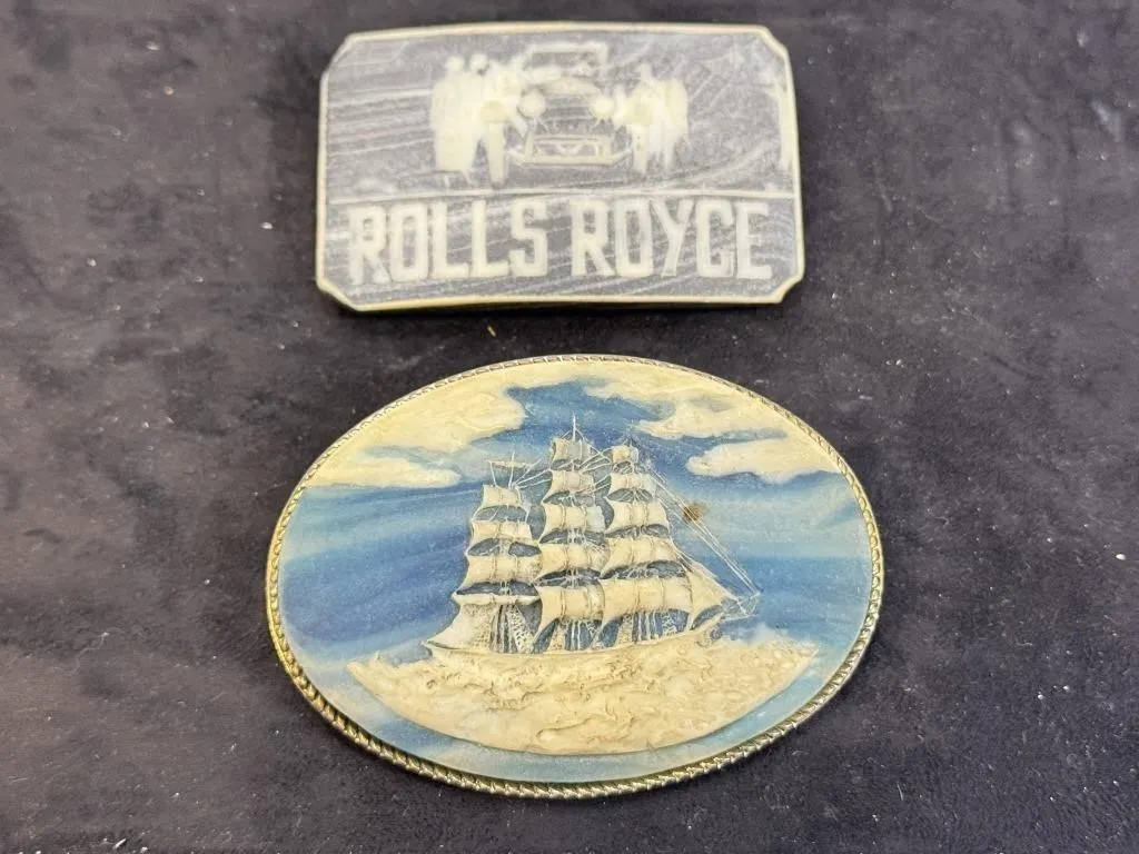 Inoclay Stone Rolls Royce & Clipper Belt Buckles