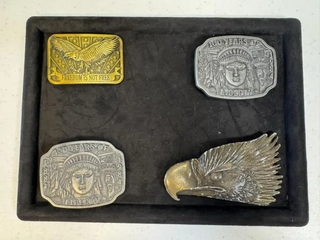 Statue of Liberty & Eagle Belt Buckles