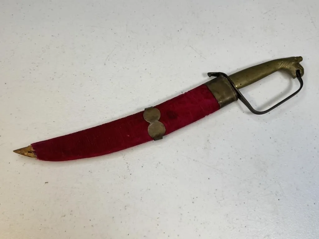 Miniature Sword with Brass Handle & Sheath