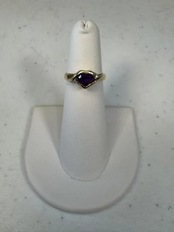 Amethyst Heart Ring
