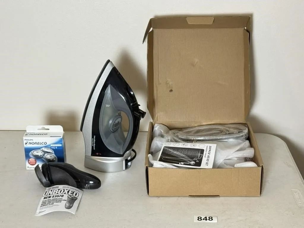 Shower Head Set, Iron & Norelco Electric Razor