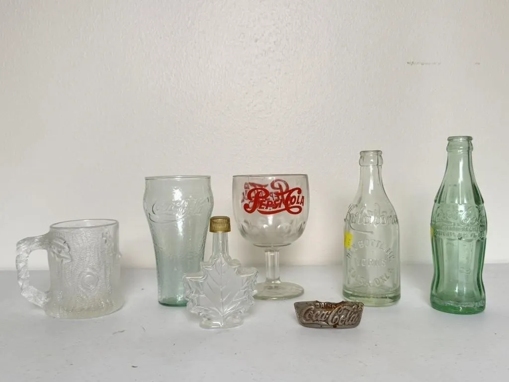 Vintage Soda Bottles & Coca Cola Bottle Opener