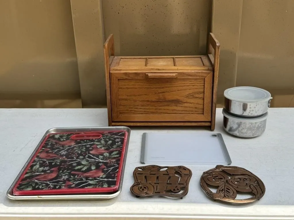 Bread Box, Trivets & Cutting Board