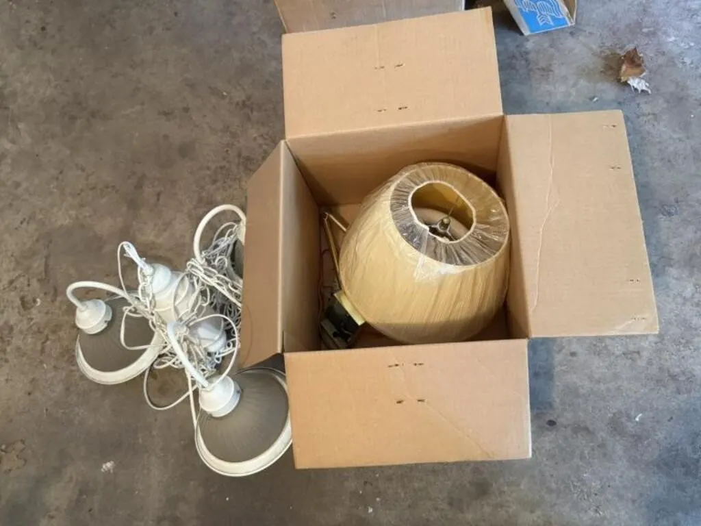 Brass Wall Lamp & Hanging Light Fixture