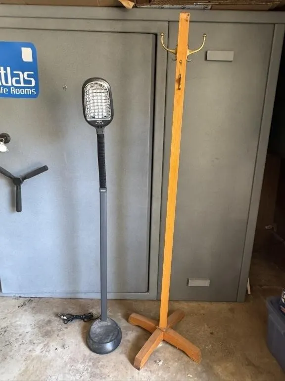 Coat Rack & Verliux Lamp