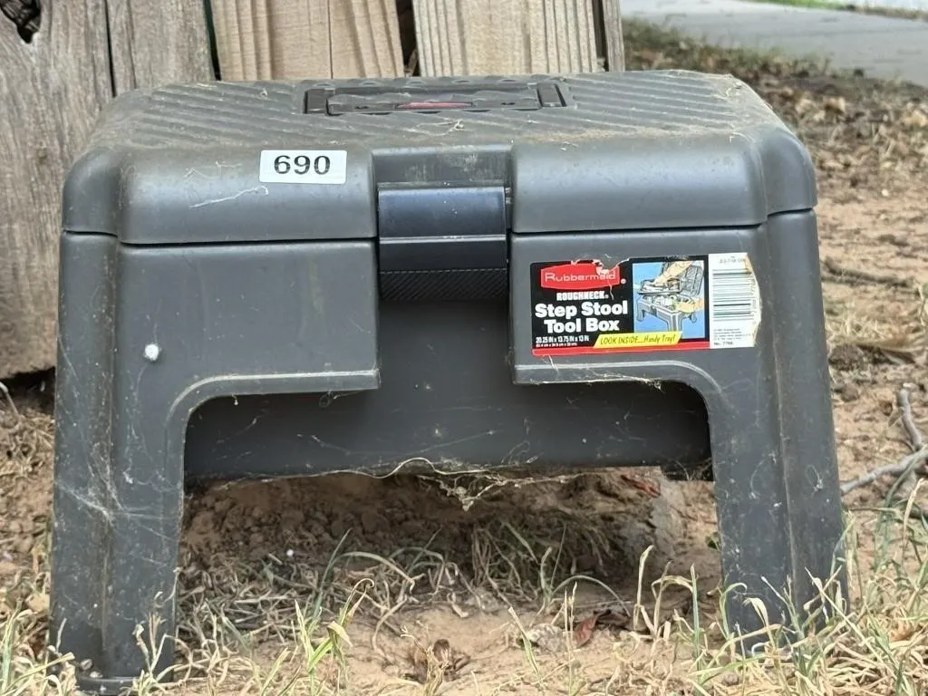 Step Stool Tool Box with Hand Tools