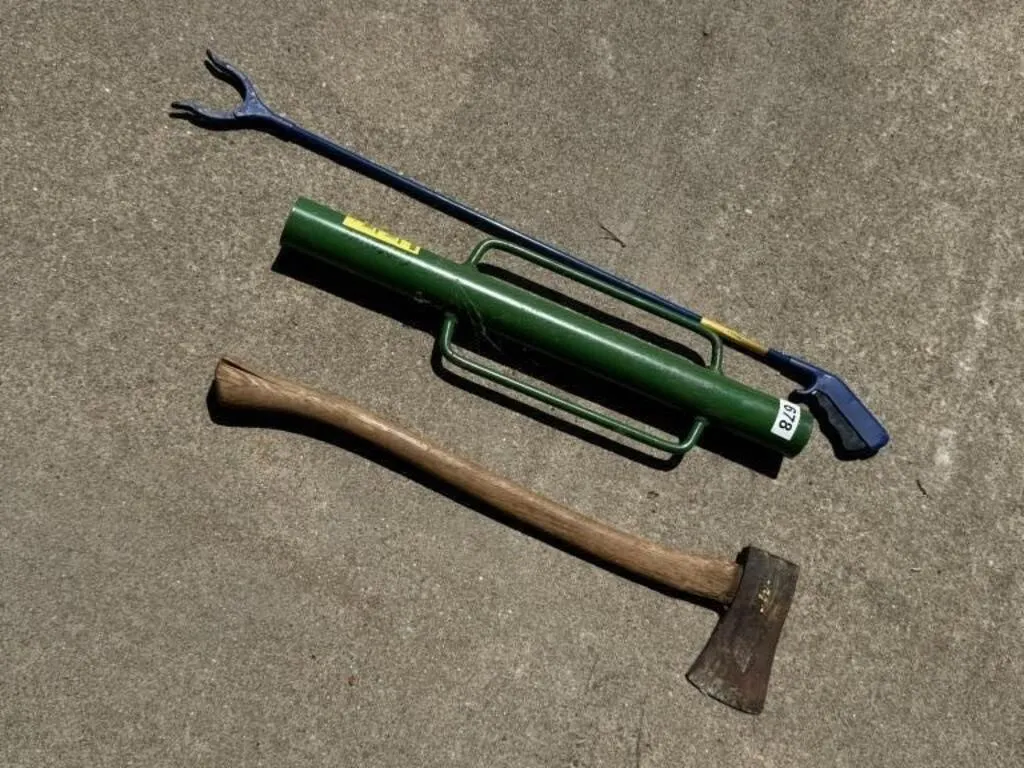 Axe, Fence Post Driver & Grabber Tool