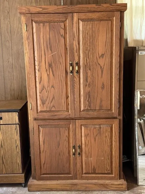 Wood Storage Cabinet