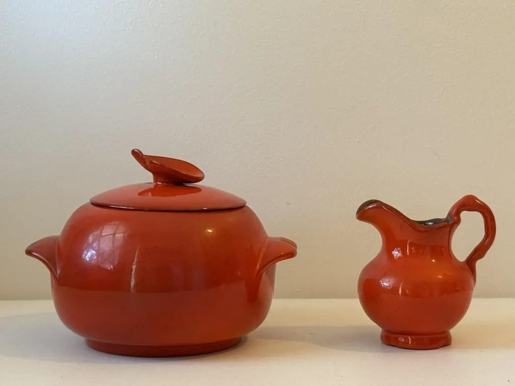 Frankoma Covered Casserole Dish & Pitcher