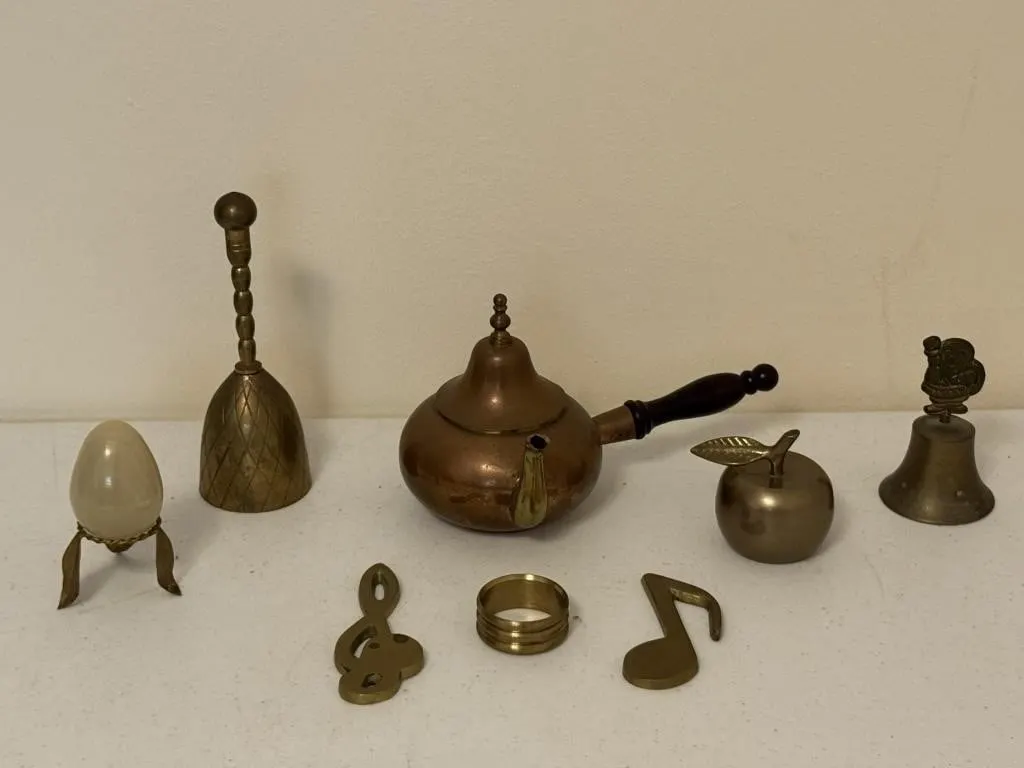 Brass Bells, Decor & Copper & Brass Teapot